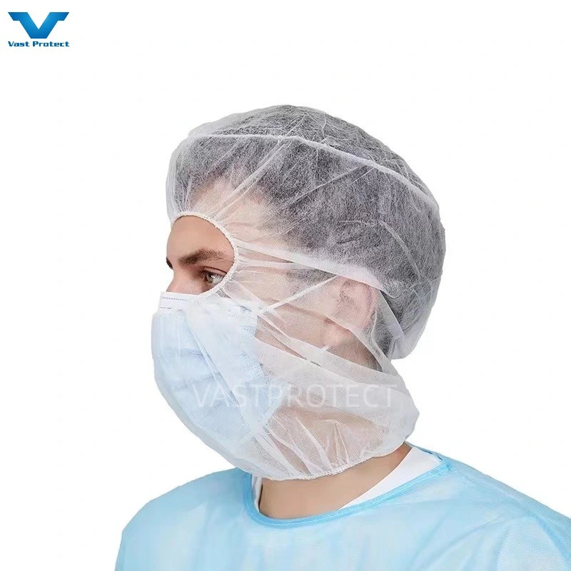 Disposable Protective Hood Head Cover Polypropylene Non-Woven PP Ninja Balaclava Astronaut Space Cap