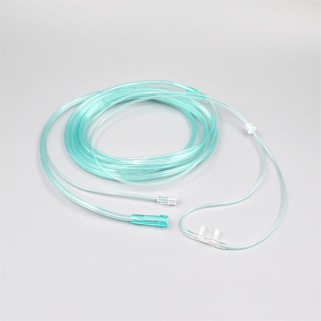 Medical Disposable CO2 O2 PVC Adult/Pediatric/Infant/Neonate Latex Free Nasal Oxygen Cannula with Soft/Standard/Flared Tip