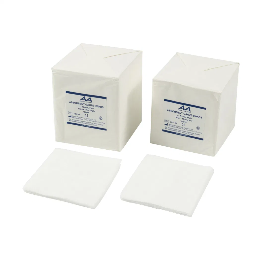 ISO / CE Absorbent Gauze Swabs -100% Cotton