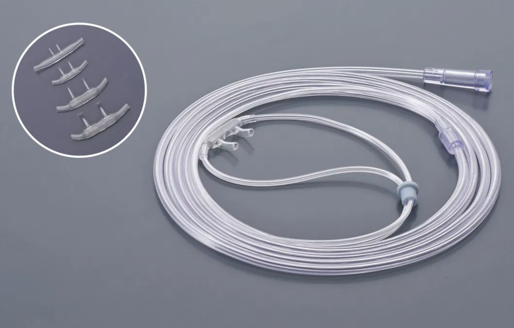 Hospital Use PVC Oxygen Soft-Tip Nasal Cannula for Adult/Child/Infant