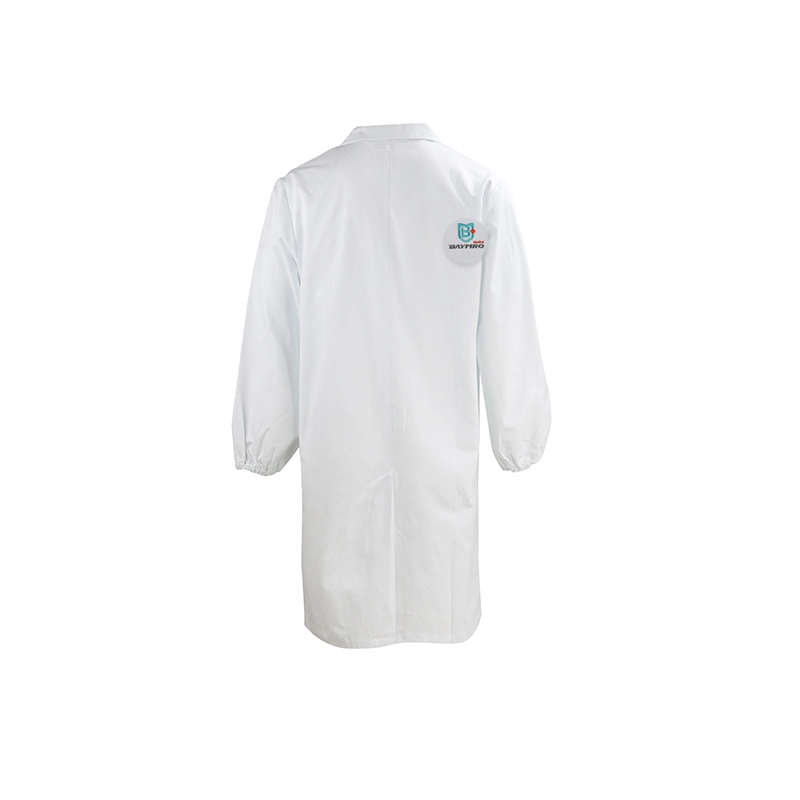 Coat Long-Sleeved Breathable Wear-Resistant Buttoned Coveralls Cotton Lab Coat