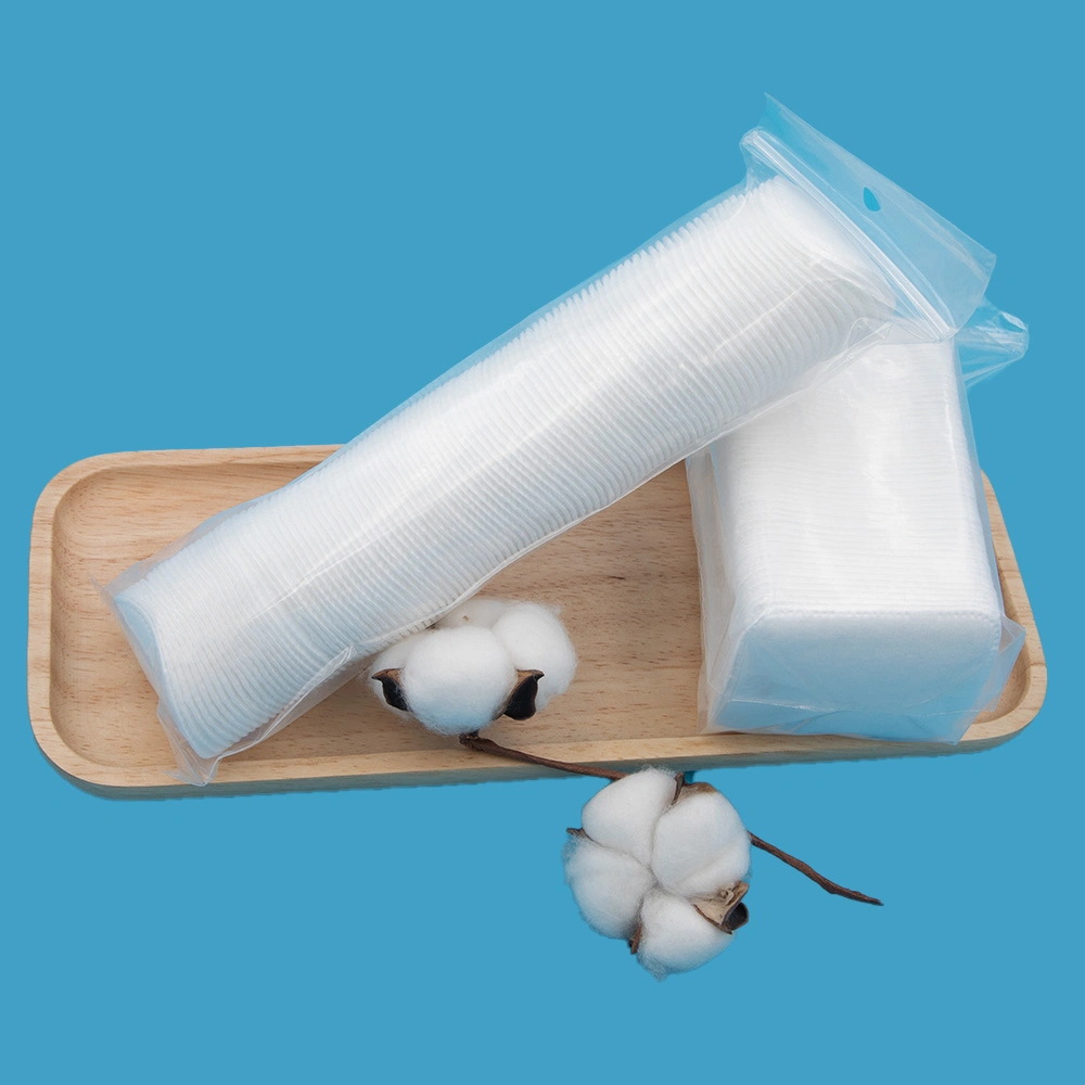 Stitching Edge White Round Puff Absorbent Cotton Pad Cosmetic