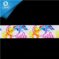 Fashionable Heat Transfer Printed Gorssgrain Silk Ribbon with Custom Logo