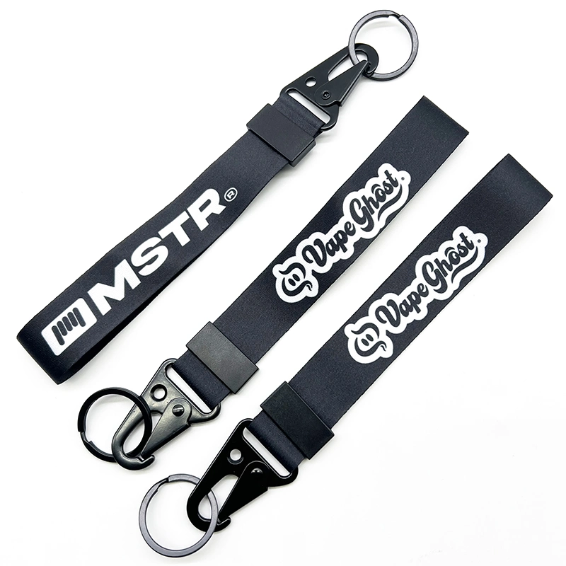 Wholesale Motorcycle Car Key Buckle Decoration Gifts Creative Silk Ribbon with Logo Custom Lanyard