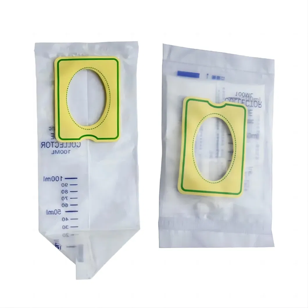 Disposable Non-Return Pediatric Urine Bag Urine Collector CE ISO