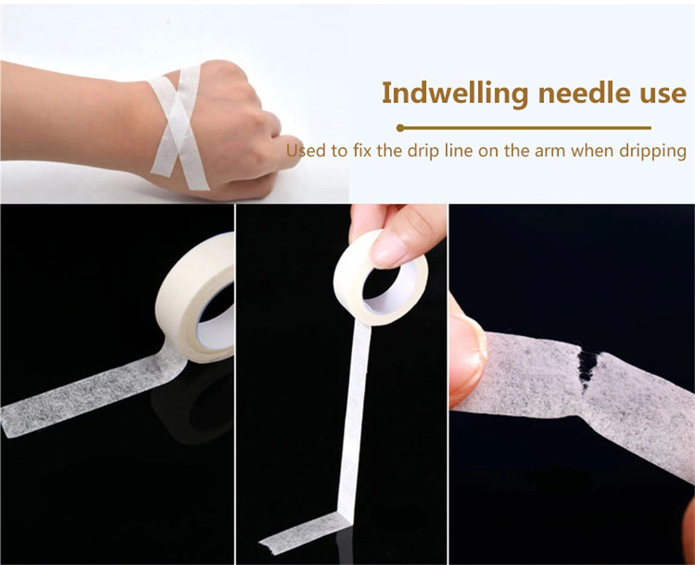 Surgicaldisposable Nonwoven Micropore Paper Tape with White and Skin Color