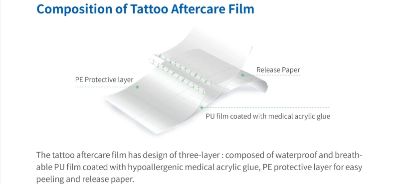 Ultra Thin Tattoo Aftercare Film Medical Adhesive Tattoo Aftercare Balm