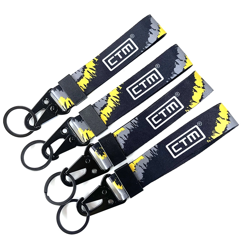 Wholesale Motorcycle Car Key Buckle Decoration Gifts Creative Silk Ribbon with Logo Custom Lanyard