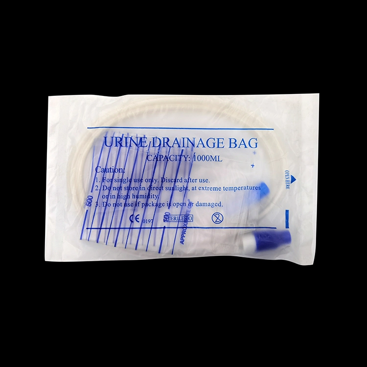 Disposable Adult Medical Plastic Portable Urine Urinary Collection Drainage Bag 2000 Ml with Pull-Push Valve