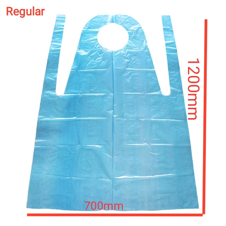 Disposable Medical Waterproof HDPE LDPE Clear Kitchen PE Plastic Aprons Kitchen for Adults Use