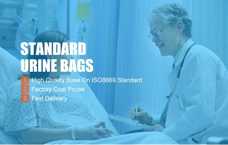 Disposable PVC Medical 100ml or 200ml Standard Economic Urine Bags with Push-Pull Valve Outlet