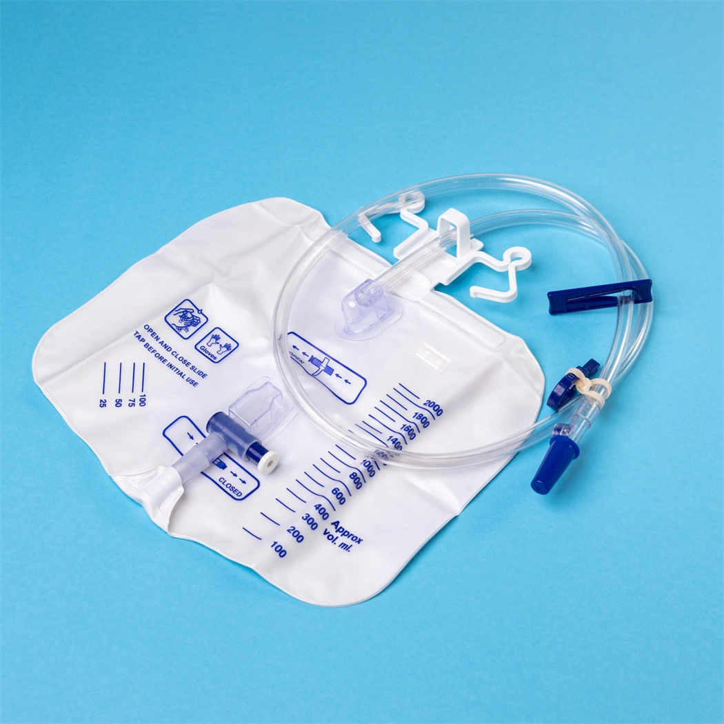 2000ml Disposable Travel Urine Bag with Cross Value Anti- Reflux