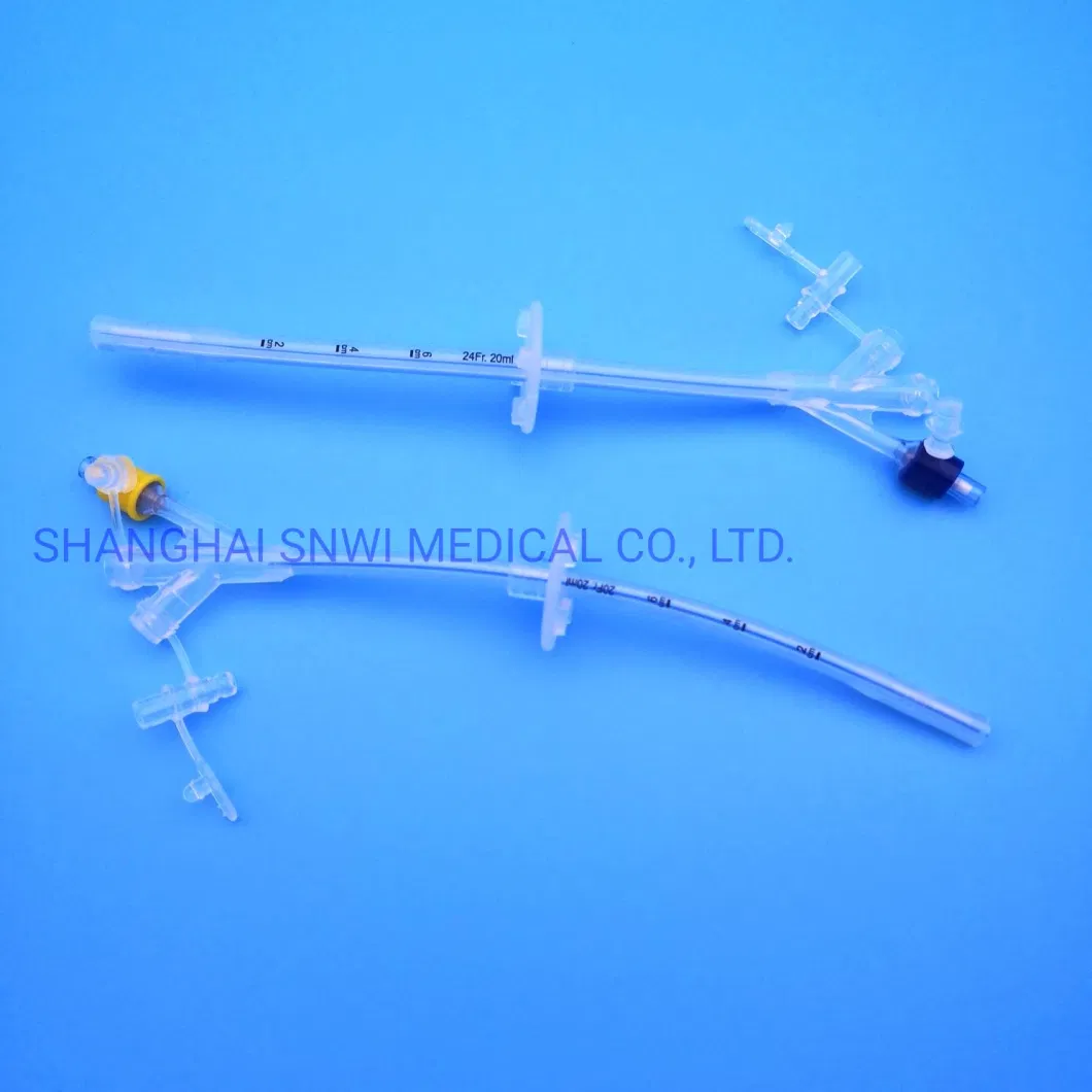 Medical Disposable Sterile Urine PVC Nelaton 100% Silicone Coated Latex Foley Urethral Catheter with Balloon