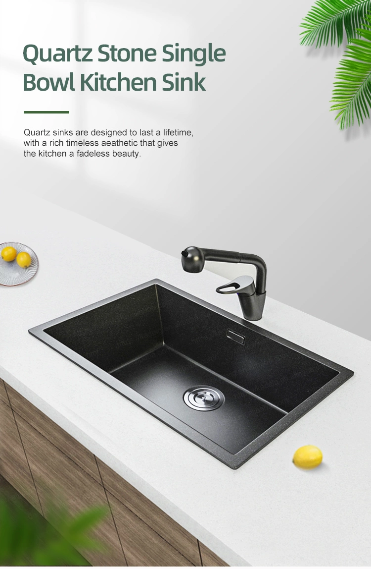 Kitchen Supplies Top Hot Selling Commercial Sink Composite Granite Artificial Stone Quartz Kitchen Sink