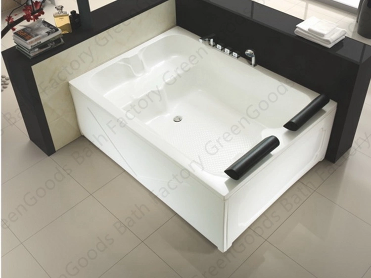 China Foshan Indoor Bathroom Acrylic Soaking Sitting Tub Center Whirlpool Corner Shower Combo Bath Jets Water Massage Bathtub