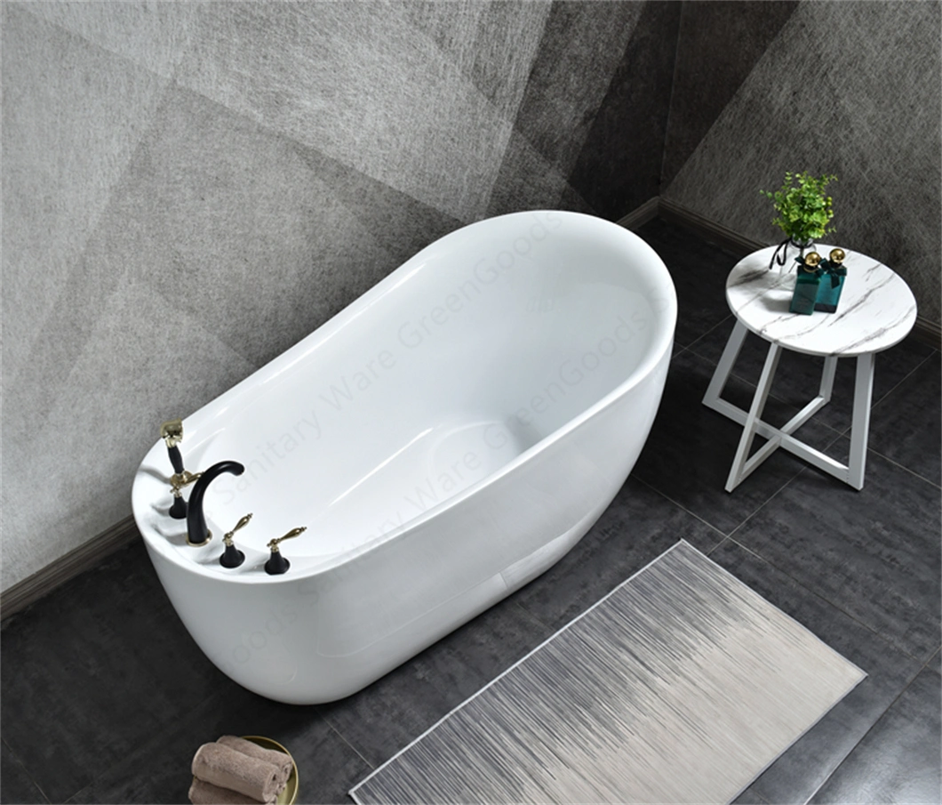 CE Cupc Hot Selling Canada 1700 Most Comfortable Durable Exotic Freestanding One Person Soaking Bath Tub Oval Slipper Bathtubs