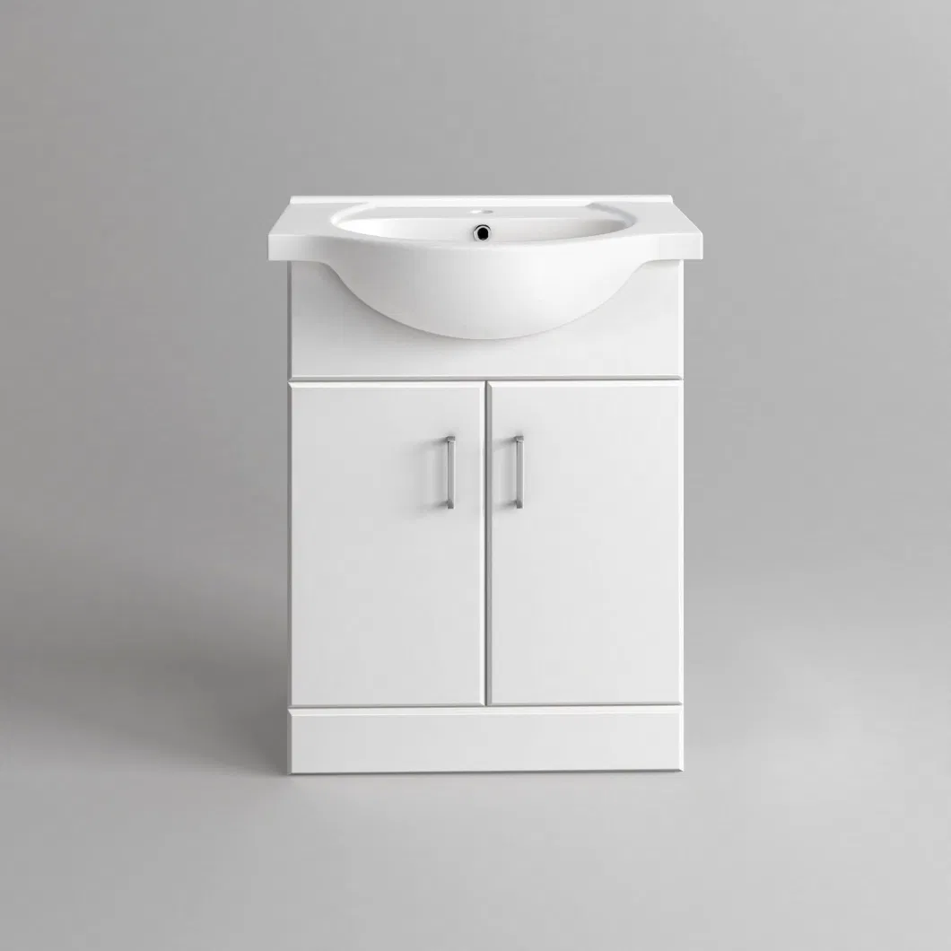 1200mm Modern Floor Mounted Ceramic Basin MDF Bathroom Furniture Vanity Cabinet