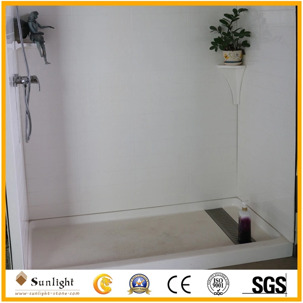 Hot Sale Subway Design Artificial Cultured Marble Shower Surround Shower Panel for Hotel Bathroom