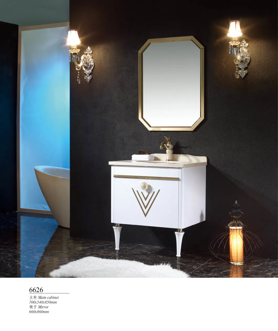 Stainless Steel Floor Standing Metal Bathroom Cabinet Vanity Home Furniture