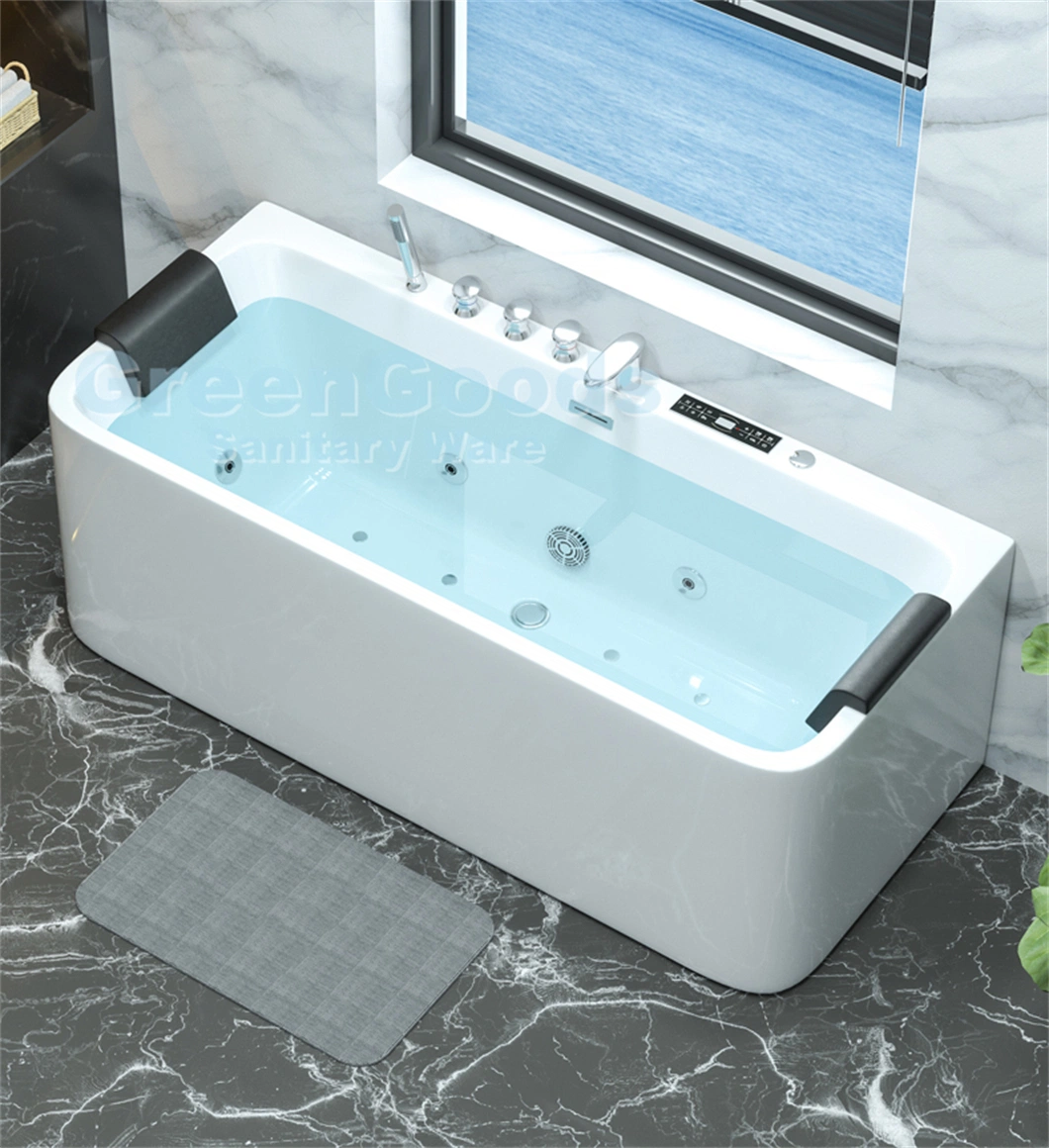 CE China 1300 Advanta Reverie Acrylic Fiberglass 2 Person Freestanding Air Whirlpool Bath Tub