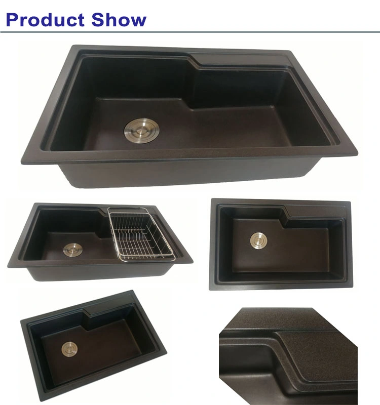 Hand Wash Basin Quartz Stone Kitchen Sink Bathroom Sink Rectangular Design Latest High-Quality Wholesale