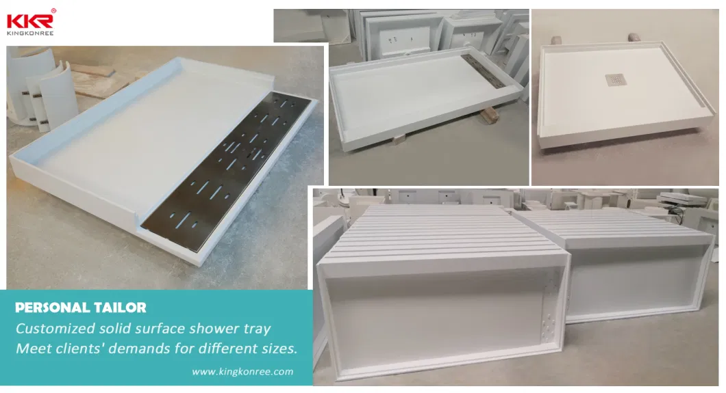 Artificial Marble Solid Surface Stone Shower Pan Base