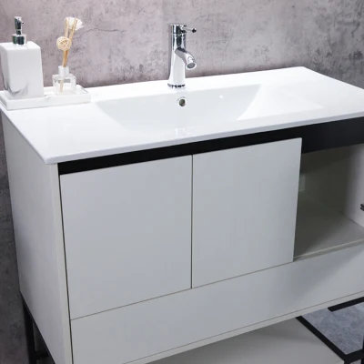 Pintado de gran calidad Floor-Standing tocador cuarto de baño Cuarto de Baño