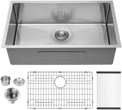 3mm de espesor engrosamiento de la cocina de acero inoxidable 304 Disipador Manual gran disipador único