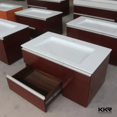 Armario de baño de superficie modernista tocador lavabo individual
