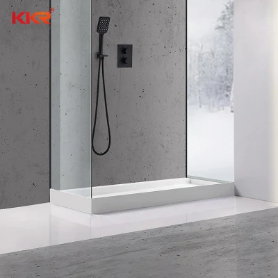 Kkr la construcción de cuarto de baño de resina de piedra profunda de la base de ducha de esquina