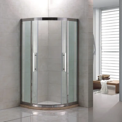  Fácil de limpiar la dorada puerta corrediza de vidrio ducha Receptáculo de ducha Accesorios de Baño Hotel