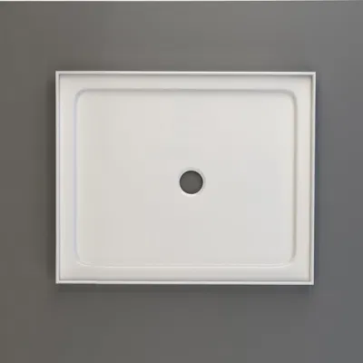 Base de ducha de resina sólida de estilo europeo Pan antideslizante Cuarto de baño rectangular Bandeja de ducha para la sala de ducha