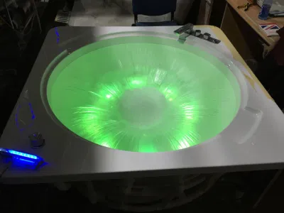 Kingkonree con coloridas luces de LED de chorro de aire independiente bañera de masaje