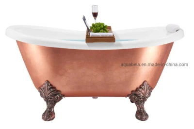 2020 Aquabela Ce/Cupc acrílico de lujo, violeta, Color bronce empapando Clawfoot Baño Bañera (JL6905)