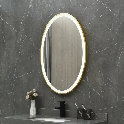  Comercio al por mayor de PVC de lujo Smart Mirror armario Baño cuarto de baño de pared retroiluminada de LED al por mayor espejo de cristal