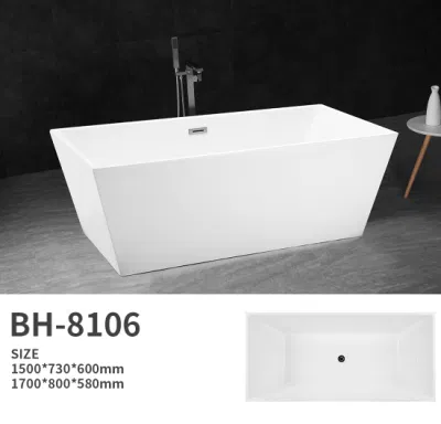 Venta caliente de alta calidad de acrílico moderna superficie sólida bañera de patas