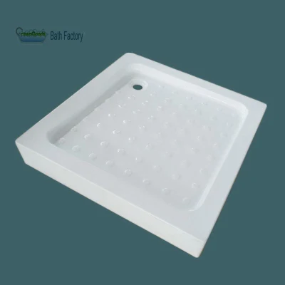  CE Hangzhou ABS de cuarto de baño de fibra de vidrio acrílico 80X80 plato de ducha cuadrados