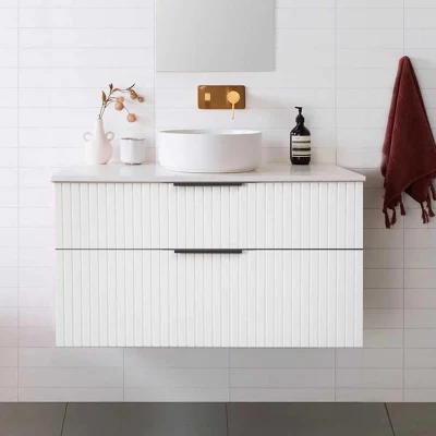  900mm de color blanco mate 2 Pack finalizar cuarto de baño Armarios