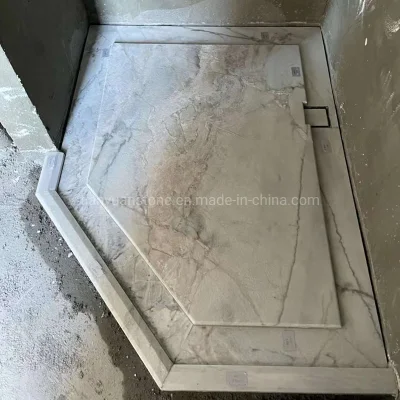  Piedra Natural/granito/mármol Cuarto de baño esquina Baño Ducha base para proyecto
