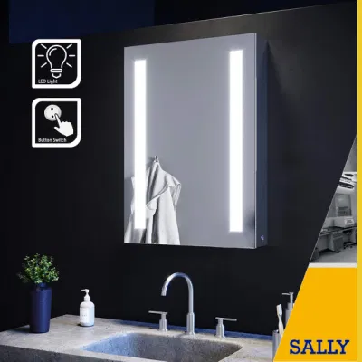  Sally baño espejo iluminado Armario de almacenamiento de la medicina 20 X 27,5 pulgadas en la pared de la luneta maquillaje espejo LED