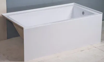  Baño de acrílico con faldón para bañera en Estados Unidos. Bañera de hidromasaje y masaje de burbujas en el baño. Bañera independiente pequeña con precio económico.