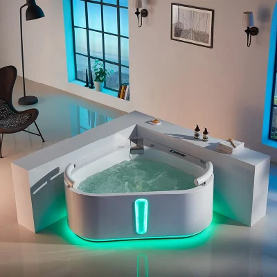 Venta caliente Acrílico esquina libre Bañera hidromasaje SPA hidromasaje Bañera de masaje