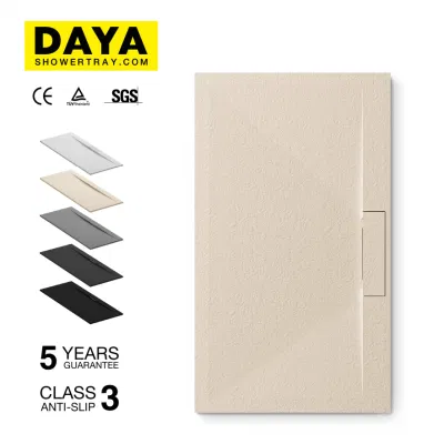  Mármol ducha portátil Poly Camping de la base de pan piso de piedra plato de ducha