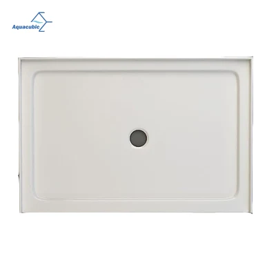 Base de ducha de resina sólida de estilo europeo Pan antideslizante Cuarto de baño rectangular Bandeja de ducha para la sala de ducha