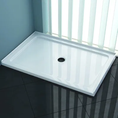 Base de ducha de resina sólida de estilo europeo Pan antideslizante Cuarto de baño rectangular Bandeja de ducha para la sala de ducha