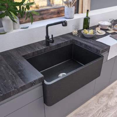  Kadelg Nuevo y elegante Nano un solo tazón de mármol Pica hecha a mano RV Cocina Pica