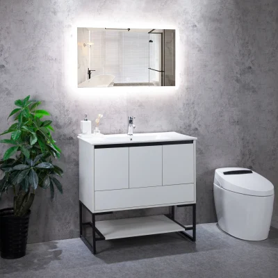 Pintado de gran calidad Floor-Standing tocador cuarto de baño Cuarto de Baño