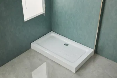Acrílico Blanco Rectangular ambiental profunda Slim baño plano base/bandeja/Pan