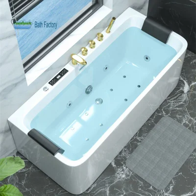  Masaje japonés Panel de control de Hidroterapia SPA hidromasaje independiente remojo bañera rectangular