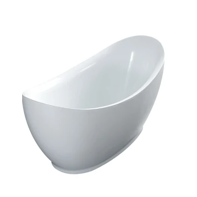Proyecto de hotel moderno Bañera de lujo independiente ovalada para baño Bañera de inmersión de una persona de superficie sólida acrílica.